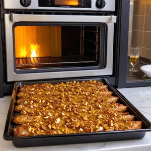 Рецепт Сельдь с медовой глазурью и грецкими орехами - Запекание сельди
