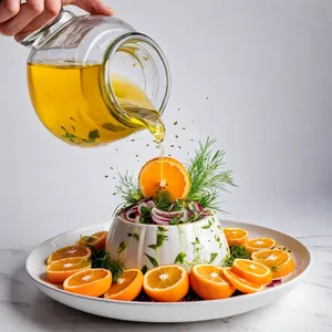 Рецепт Севиче из дорадо с фенхелем и апельсином - Сборка севиче