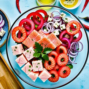Рецепт Севиче из форели с гуавой и лаймом - Сборка севиче