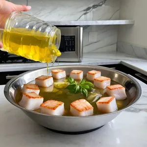 Рецепт Севиче из гребешков с мандарином и халапеньо - Маринование гребешков