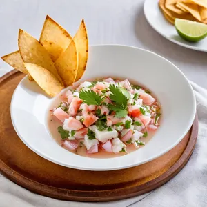Рецепт Севиче из морского черта с гуавой и кинзой - Подача