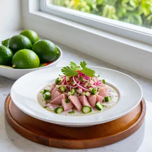 Рецепт Севиче из тунца с кокосом и лаймом - Финальная подача