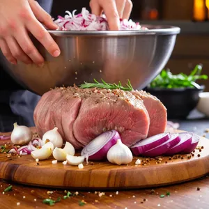 Рецепт Шашлык из баранины с гранатовым соусом - Подготовка мяса и маринада
