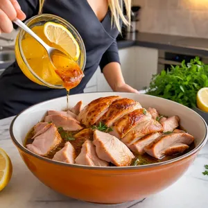 Рецепт Шашлык из индейки с лимоном и травами - Маринование индейки