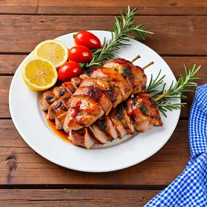 Рецепт Шашлык из индейки с лимоном и травами - Подача