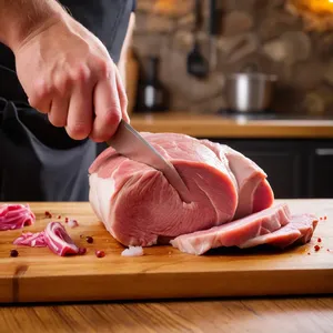 Рецепт Шашлык из кролика с горчицей и розмарином - Подготовка мяса