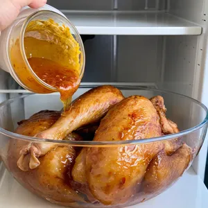 Рецепт Шашлык из курицы с медом и имбирем - Маринование курицы
