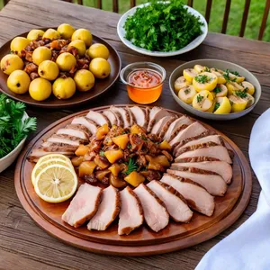 Рецепт Шашлык из свинины с айвой и корицей - Подача
