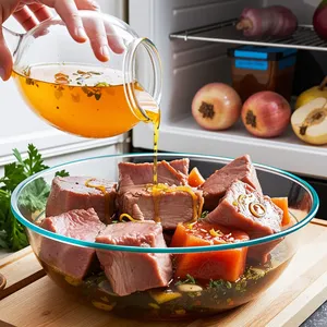 Рецепт Шашлык из свинины с айвой и медом - Маринование мяса