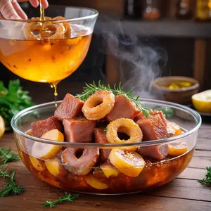 Рецепт Шашлык из свинины с айвой и медом - Маринование мяса