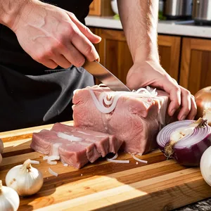 Рецепт Шашлык из свинины с апельсином и имбирем - Подготовка мяса и овощей