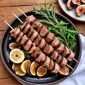 Рецепт Шашлык из свинины с инжиром и бальзамиком - Подача