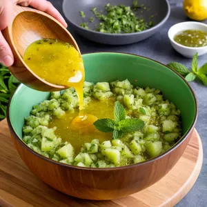 Рецепт Шашлык из свинины с киви и мятой - Приготовление маринада