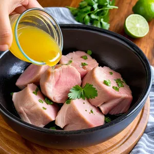 Рецепт Шашлык из свинины с манго и лаймом - Подготовка мяса и маринада