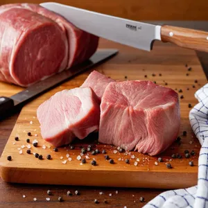 Рецепт Шашлык из свинины с персиком и базиликом - Подготовка мяса
