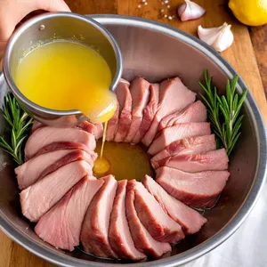 Рецепт Шашлык из свинины с вишней и розмарином - Подготовка мяса и маринада