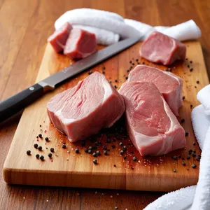 Рецепт Шашлык из телятины с вишневым соусом - Подготовка мяса