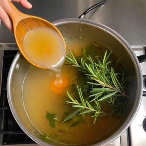 Рецепт Щи с бараниной и розмарином - Добавление специй и розмарина