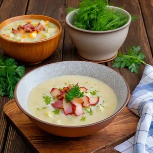 Рецепт Щи с беконом и яблоками - Подача