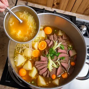 Рецепт Щи с фенхелем и апельсиновой цедрой - Сборка щей