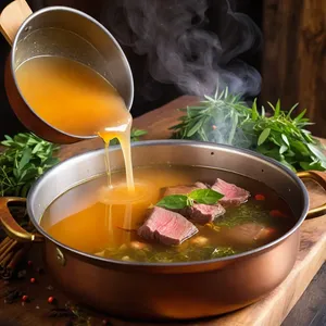 Рецепт Щи с говядиной и свежей зеленью - Подготовка мяса и бульона