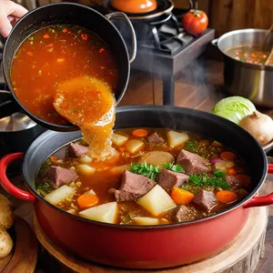 Рецепт Щи с говядиной и свежей зеленью - Сборка щей