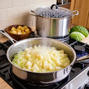 Рецепт Щи с копченой колбасой и паприкой - Варка бульона