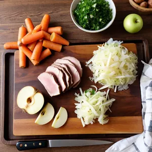 Рецепт Щи с копченой уткой и яблоками - Подготовка ингредиентов