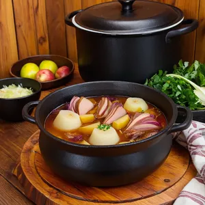 Рецепт Щи с копченой уткой и яблоками - Томление щей