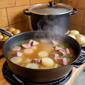 Рецепт Щи с квашеной капустой и свининой - Варка щей