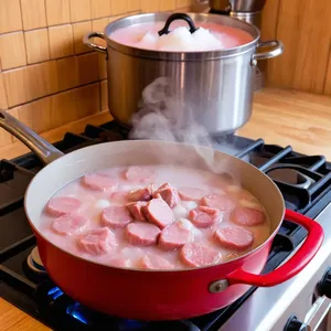 Рецепт Щи с телятиной и черемшой - Подготовка мяса и бульона