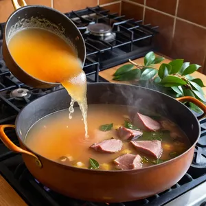 Рецепт Щи с уткой и грушей - Приготовление бульона