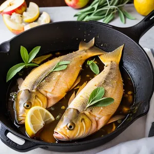 Рецепт Щука с яблочным сидром и шалфеем - Приготовление рыбы в сидре