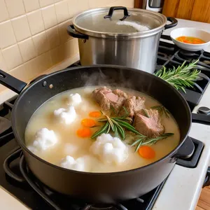 Рецепт Шурпа из баранины с черешней и розмарином - Тушение шурпы