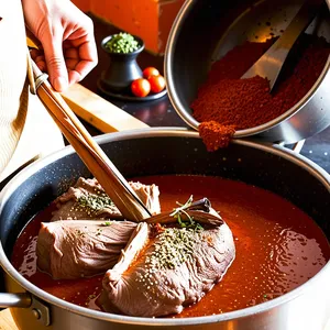 Рецепт Шурпа из баранины с финиками и кардамоном - Добавление специй и томатной пасты