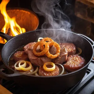 Рецепт Шурпа из баранины с кукурузой и лаймом - Обжарка мяса и лука