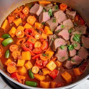 Рецепт Шурпа из баранины с кукурузой и лаймом - Добавление овощей и специй