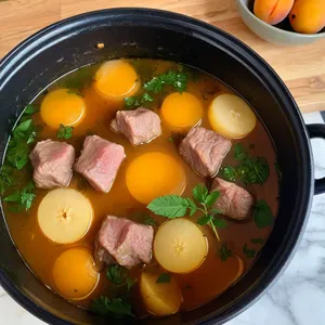 Рецепт Шурпа из баранины с курагой и чесноком - Варка шурпы