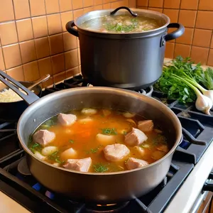 Рецепт Шурпа из кролика с корнем сельдерея и тмином - Варка шурпы