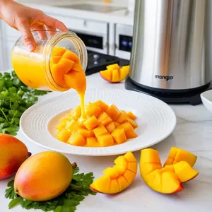 Рецепт Сёмга с манговым соусом и кинзой - Приготовление мангового соуса