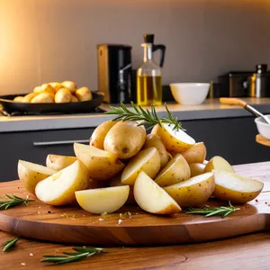 Рецепт Скумбрия с картофелем и розмарином в духовке - Подготовка картофеля