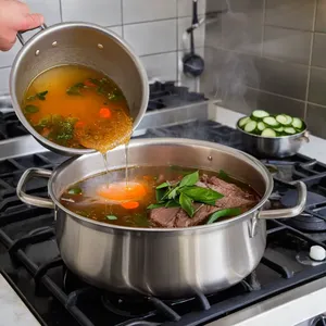 Рецепт Солянка с копченой грудинкой и лисичками - Приготовление бульона