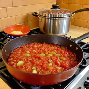 Рецепт Солянка с копченым лососем и укропом - Обжарка лука и огурцов