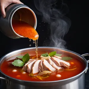 Рецепт Солянка с копчёной курицей и маринованным луком - Сборка солянки