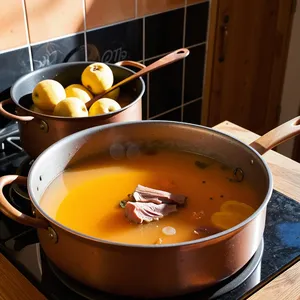Рецепт Солянка с копчёной свининой и айвой - Приготовление бульона и айвы