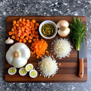 Рецепт Солянка с копчёными колбасками и солёными грибами - Подготовка овощей и грибов