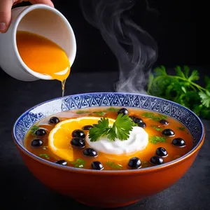 Рецепт Солянка с копчёными колбасками и солёными грибами - Финальные штрихи и подача