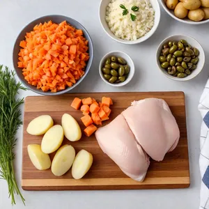 Рецепт Солянка с курицей и оливками - Подготовка ингредиентов