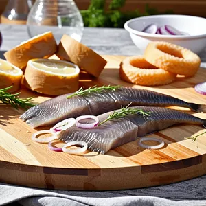Рецепт Солёная сельдь с грушей и голубым сыром - Подготовка сельди и овощей