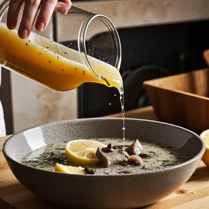 Рецепт Солёная сельдь с грушей и голубым сыром - Приготовление заправки